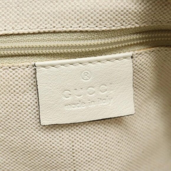 GUCCI Hand Bag Raffia Silver White Auth - Picture 12 of 16